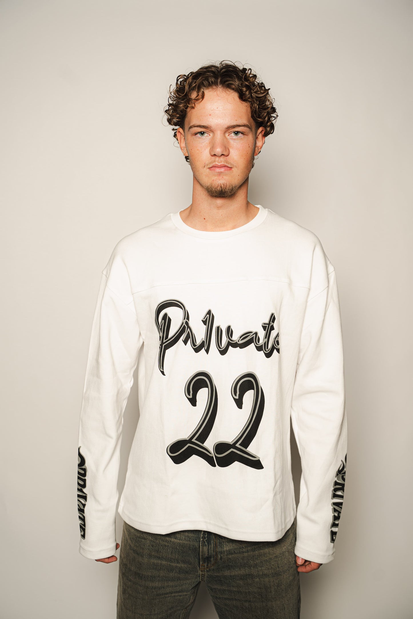 PR1VATE BLACK ON WHITE LONGSLEEVE 22