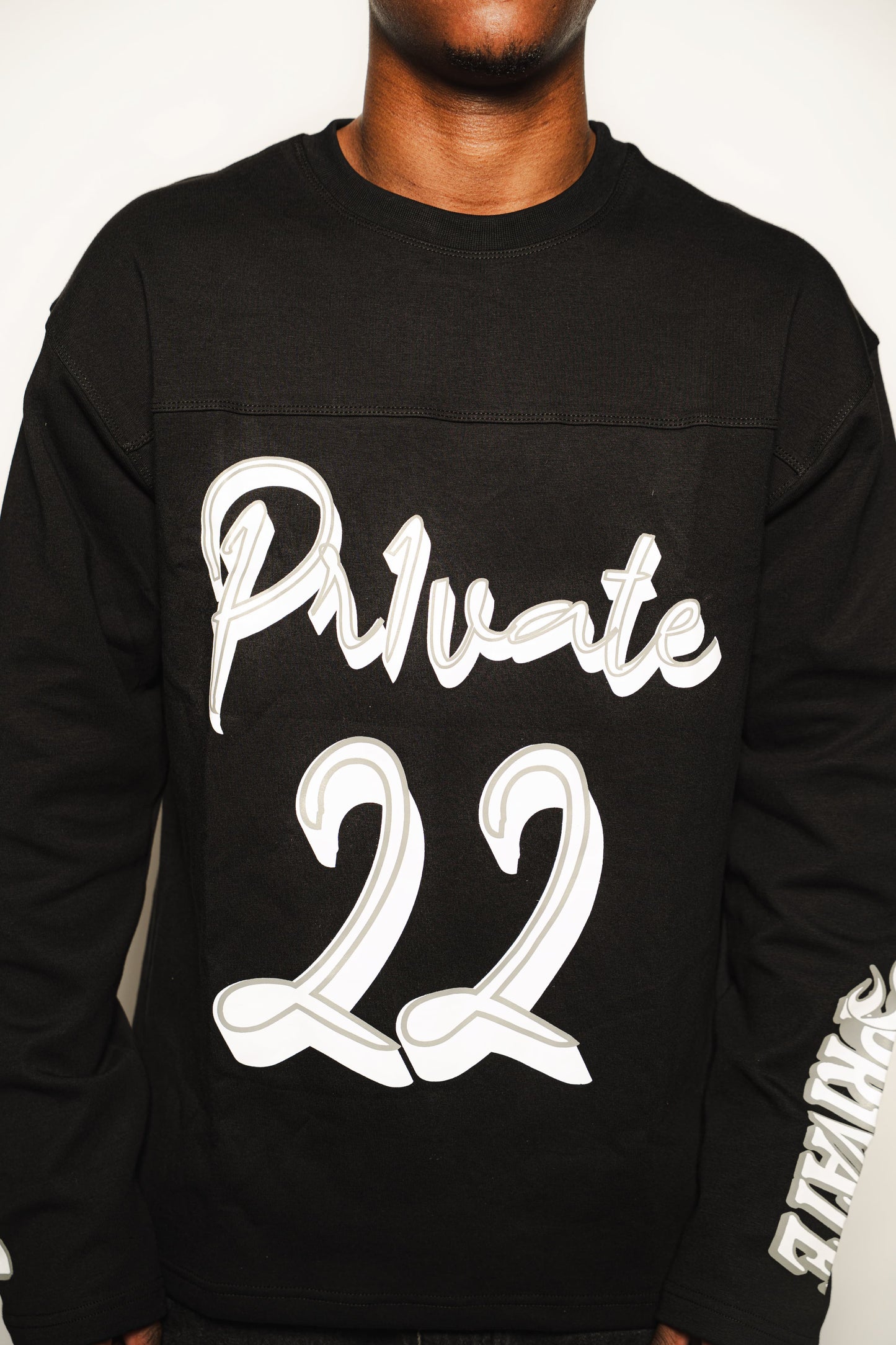PR1VATE BLACK WITH WHITE LONGSLEEVE 22