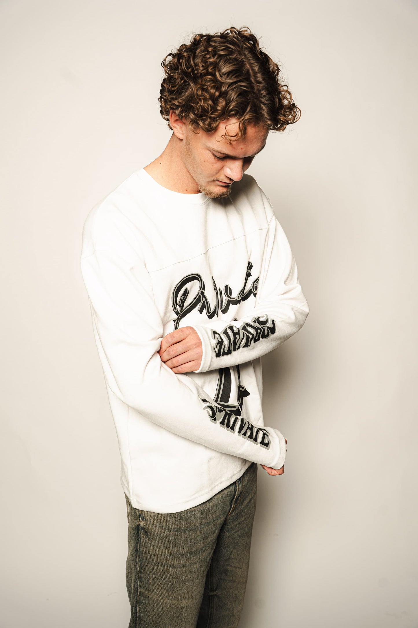 PR1VATE BLACK ON WHITE LONGSLEEVE 22