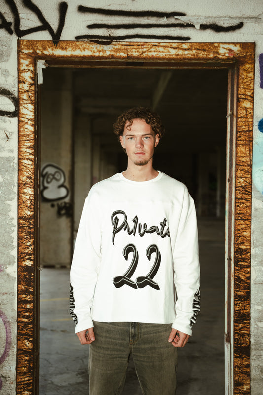 PR1VATE BLACK ON WHITE LONGSLEEVE 22